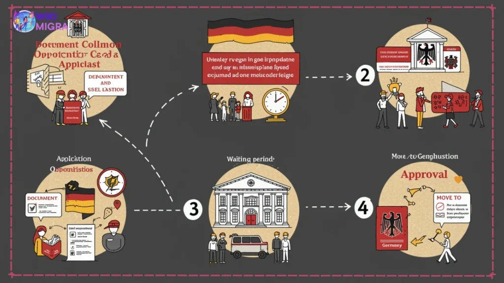 Step-by-step application process for Germany Opportunity Card from document collection to approval