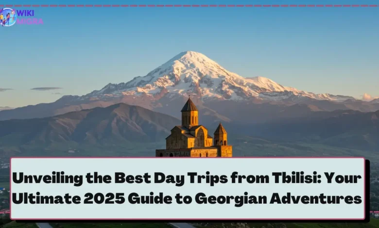 Breathtaking Gergeti Trinity Church in Kazbegi, Georgia, with Mount Kazbek behind; a top pick for the best day trips from Tbilisi.