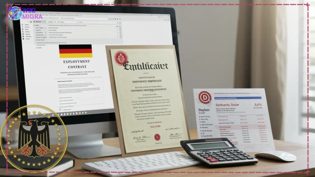 German employment contract and qualification certificate required when converting Opportunity Card to residence permit with work authorization