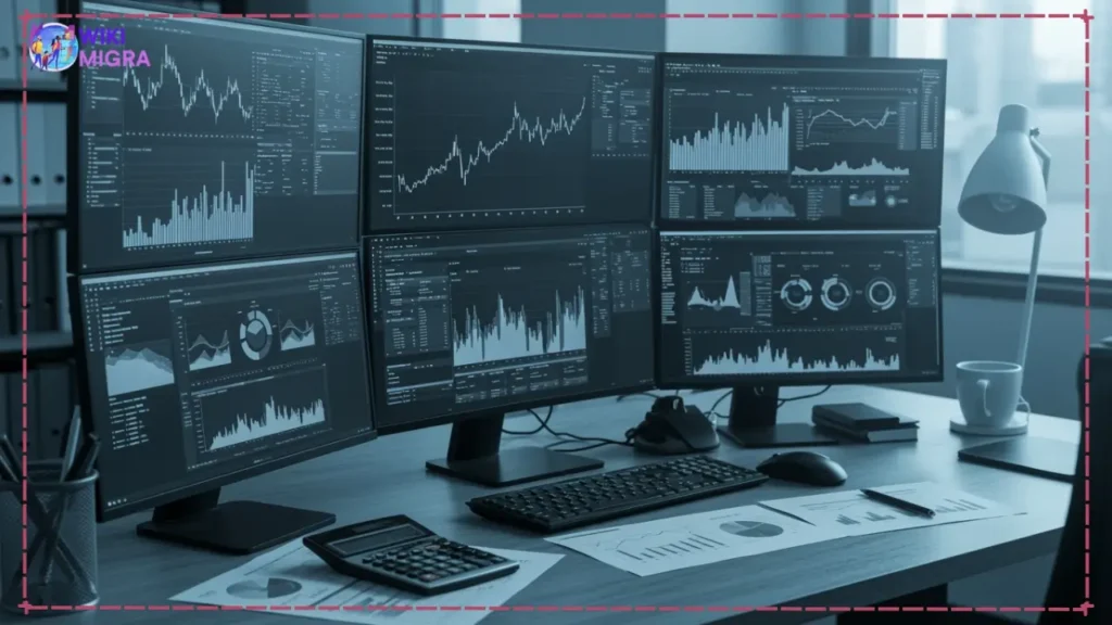 Technology management MBA student working with digital transformation tools.