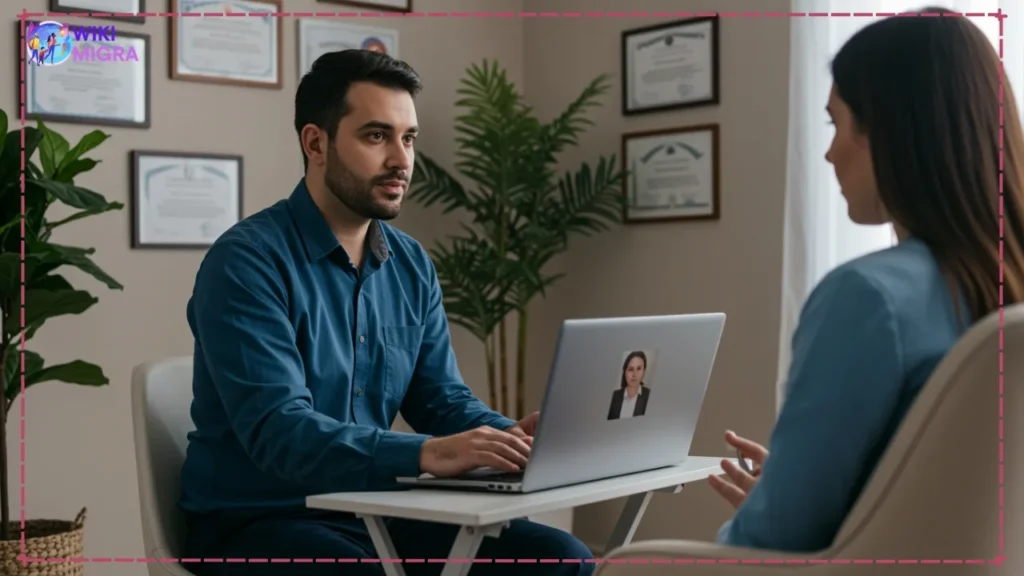 Multiple university logos and buildings displayed on devices showing top accredited online courses psychology programs available for distance learning